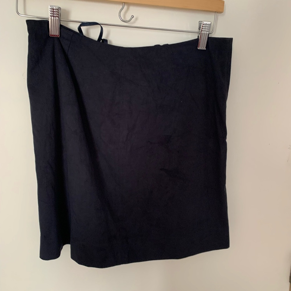 Jcrew navy mini skirt suede like fabric